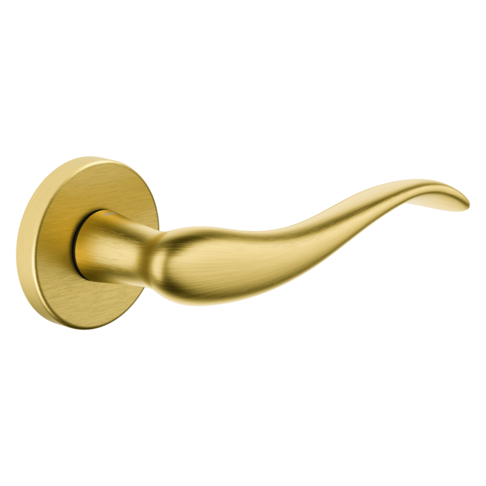 Ручка AIRONE на круглой розетке VIS матовая латунь